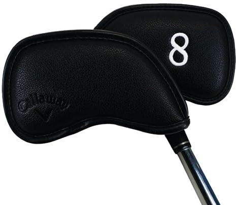 Callaway Magnetische Golfschlägerhauben aus Eisen, Schwarz, Set mit 10 Schlägerhauben zum Schutz deiner Golfschläger