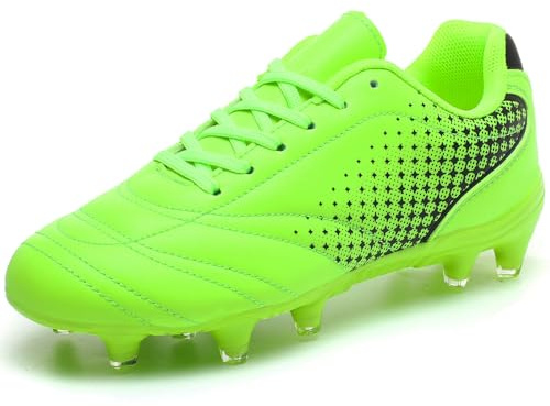 Boys Football Boots Kids Football Shoes Cleats Boys Girls Trainers FG/AG Athletics Training Sport Running Shoes Neon Green