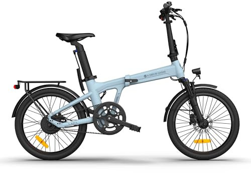 ADO E-Bike Air20Pro, E Fahrrad,BAFANG Bürstenloser Motor,klapprad e-Bike,Riemenantrieb,Dual-Modus-Umschaltung,e Bike 20 Zoll, 2 Gang, ADO Smart APP,3,5-Zoll-IPS-Display,ebike Damen/Herren (Blue)