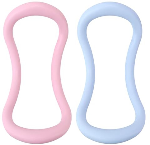 KH866 Yoga-Ringe für Bein, Waden, Pilates, Fitness-Kreisausrüstung für Frauen, Widerstands-Stretch-Kreiswerkzeug mit Massagepunkten, Heimübung, Workout, Training, Unterstützung, Sport, 2 Stück