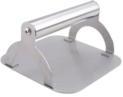 Pqahffowr Cocina Acero Inoxidable Peso de Filete/Prensa de Tocino con Encargarse de, Prensa de Parrilla de Peso Pesado Hamburguesa de Comercial