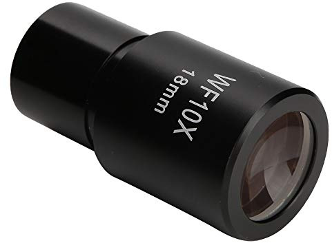 Cryfokt Microscopio Biológico Ocular Gran Angular Lentes ópticas WF10X para una Visión Clara, 1 Lente Ocular con Escala para Microscopios Biológicos, Tamaño de Instalación de 23,2 Mm, Material