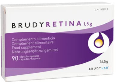 BRUDY LAB - Brudy Retina - Acidi grassi OMEGA 3 DHA EPA - Vitamine e minerali - Protegge i tessuti retinici - Favorisce una visione normale - 90 Capsule