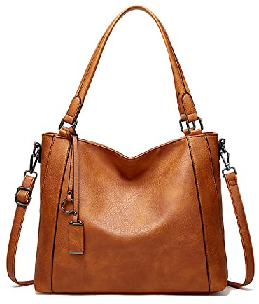 Aileese Womens Handbags Soft Leather Retro Vintage Designer Top-Handle Casual Pocket Ladies Tote Shoulder Bags