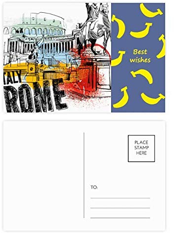 Postkarten-Set, italienische Rom-Landschaft, römisches Theater, Bananenmotiv, 20 Stück