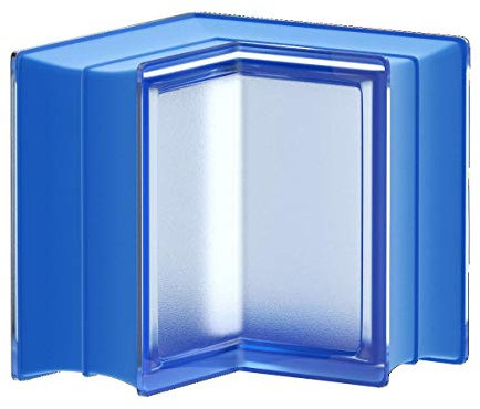 Bloque de Vidrio Minicollection Artic Blueberry Esquina, 14.5 X 14.5 X 8