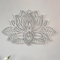 iwa concept 3D Mandala Metall Wanddekoration | Lotusblume Dekoration für Zuhause | Schlafzimmer Metall Wandkunst | | Büro Dekor | Wohnzimmer Dekor | Neujahr Geschenk | (67 x 43 cm, Silber)