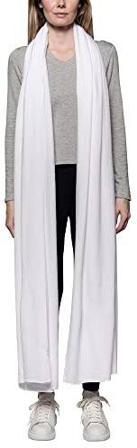 Bleusalt The Signature Wrap | Women's Luxury Fashion Scarf & Shawl | Buttery Soft Modal Travel Wrap 2 Yard White