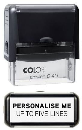 Custom Made Self-Inking Business Company Address Rubber Ink Stamp - 58mm x 22mm - Premium Personalised for You (5 Lines)