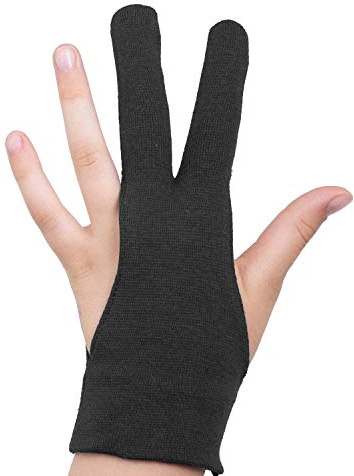 2Finger Glove to help stop finger sucking, skin picking or a protective cover for fingers (Large (10yrs+/Adult), Black)
