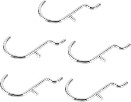 Gatuida 5pcs u Shaped Pegboard Hooks for Display Rack Heavy Duty Metal u Shape Pegboard Hook for Wall Hanging Garage Organization Shelf Storage