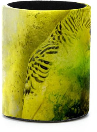 Stiftehalter aus PVC-Leder, Stiftehalter, Pinselhalter, Organizer, Melopsittacus, Wellensittich, Wellensittiche