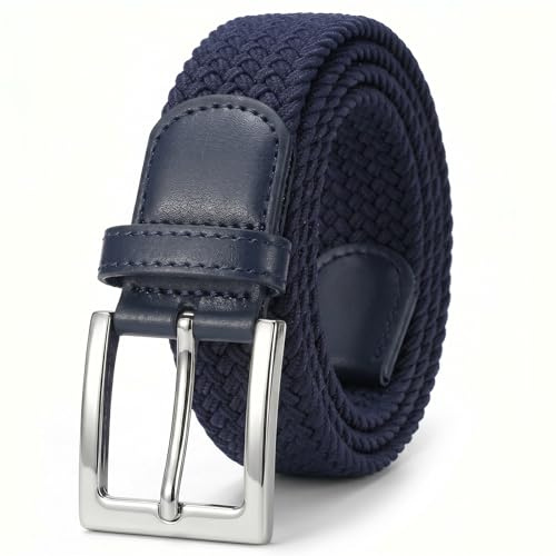 JASGOOD Unisexe Ceinture Tressée Élastique Homme Ceinture Élastique de Golf Ceinture Tissus Extensible pour Homme et Femme