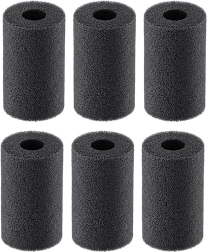 Pawfly 6 Pack éponge préfiltre Filtre Aquarium Anti-Aspiration 7 cm Couverture Mousse Rouleaux pour Petits Poissons crevettes alevins éponge Filtre de Protection pour Filtration mécanique