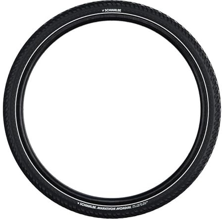 Schwalbe Marathon Mondial-däck, svart/reflekterande, V-skyddande vikning, 28 x 2,00 (50-622)