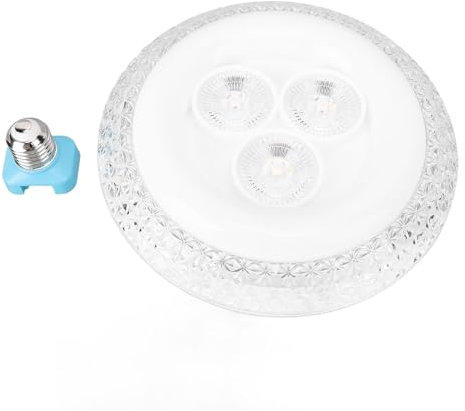 WOHPNLE Lampada da palco UFO con attacco E26 E27, lampadine RGB da garage da 4000 lm, lampadine LED multimodali a cambio colore per illuminazione domestica, lampada a bassa emissione di