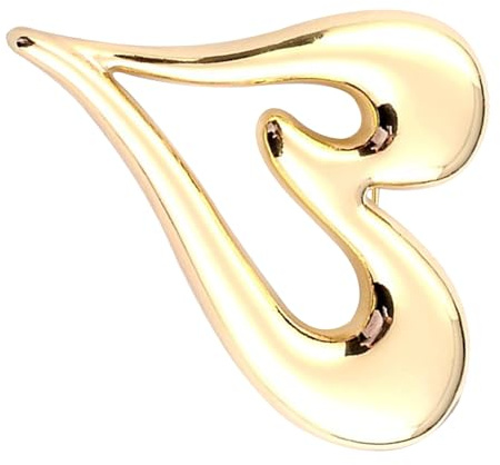 RORPOIR Spilla a Cuore Dorata per Donna, Accessorio da Bavero Elegante, Regalo di San e Compleanno per Fidanzata, Decorazione Raffinata per Cappotti e Abiti