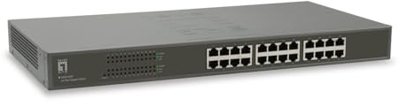 Level One GSW-2457 - Switch con 24 Puertos Gigabit, Negro