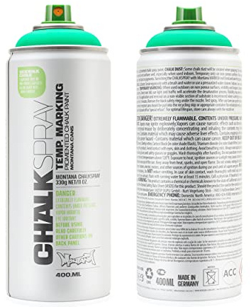 Montana Cans Chalk Spray Paint TURQUOISE Temporary Marking Eco-Friendly