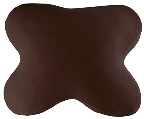 Edda Lux Bezug passend für ACAMAR Kissen, 55 x 47 cm, und für LUXAMEL Schlafkissen 56 x 48 cm, Softer Jersey Kissenbezug für Schmetterlingskissen, aus 100% Baumwolle, in Kaffee