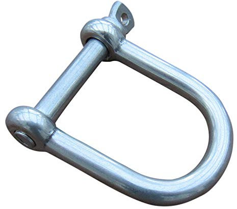 Wide D-Shackle - 316 Stainless Steel - Suitable for Mooring Buoys - M6 - Pack of 2