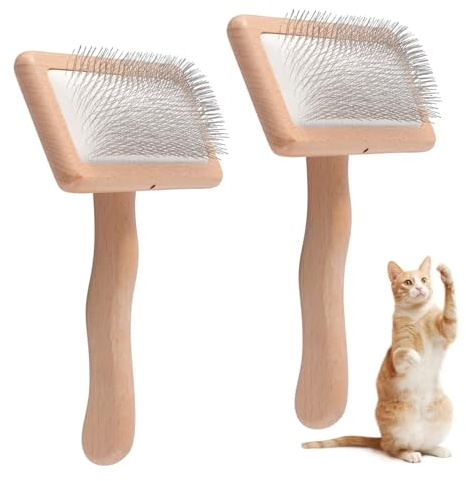 Carders de lana de madera, 2 unidades de cepillo suave y suave, cepillo para perros, hilado y tejido, cepillos para tarjetas para fieltro de aguja de lana