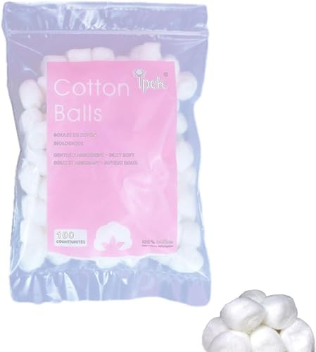 Palline di cotone bianco – Morbido cotone idrofilo | Necessario per la casa assorbente delicato e leggero batuffoli di cotone per pelli sensibili esigenze domestiche all'aperto viaggi uso quotidiano
