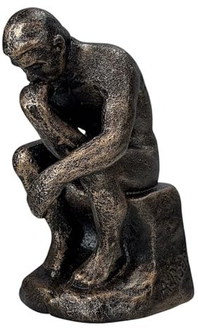 The Thinker by August Rodin Statue aus Gusseisen, Nachbildung, 26 cm