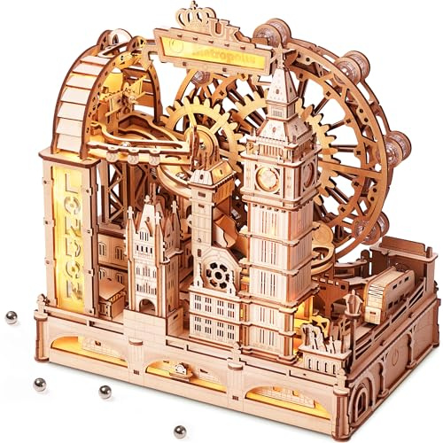 ROKR Puzzle 3D in Legno per Adulti, Palline Viaggio Londra Modellismo da Costruire, Decorazioni per la Scrivania di Casa, Puzzle Regalo per adolescenti e adulti