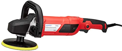 KUNZER 7PM05 Rotations-Poliermaschine – 150 mm Teller - 1500 Watt Motor - Set inkl. Wollhaube, Schwämmen u.v.m