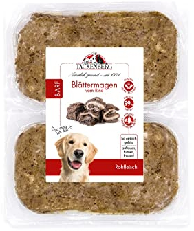 TACKENBERG Barf Blättermagen vom Rind für Hunde - 14 x 500 g - leckeres Frostfleisch als Hundefutter in Premiumqualität - geeignetes Gefrierfutter für übergewichtige Hunde - ohne Zusatzstoffe