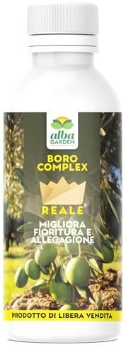 Albagarden - Boro Complex Concime Per Olivo Liquido Per Piante Verdi, Fertilizzante Fogliare Per Trattamento Da Giardino E Orto, Integratore E Nutriente Per Tutte Coltivazoni Da Frutto x 1 Kg