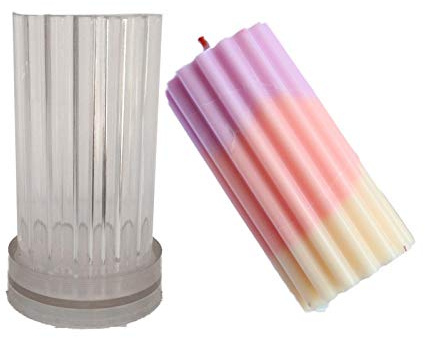 vela bricolaje hecho a mano para velas redondas, moldes jabón vela plástico para manualidades, rayas dientes gruesos, aroma a rayas dientes gruesos
