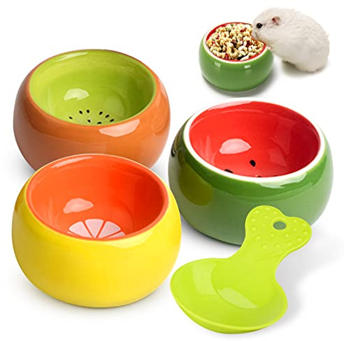 Hamster Bowls 3 Pack Dwarf Hamster Food Bowl Prevent Chewing Hamster Feeding Bowl Guinea Pig Hamster Water Rat Bowl Small Animal Food Dish for Syrian Rabbit Gerbil Chichilla Hedgehog Sugar Glider