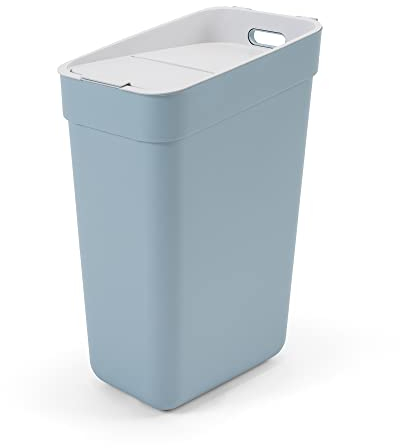 CURVER Ready to Collect Poubelle de recyclage 100% recyclée Gris fumé avec couvercle gris clair 30 l