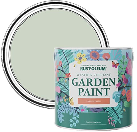 Rust-Oleum Green Mould-Resistant Garden Paint In Satin Finish - Laurel Green 2.5L