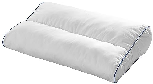 Waidmeister Nackenstützkissen 40x60 cm - Kopfkissen mit Baumwollbezug & individuell anpassbarer Faserfüllung - für Seitenschläfer & Rückenschläfer - Waschbar bei 60°C, OEKO-TEX100