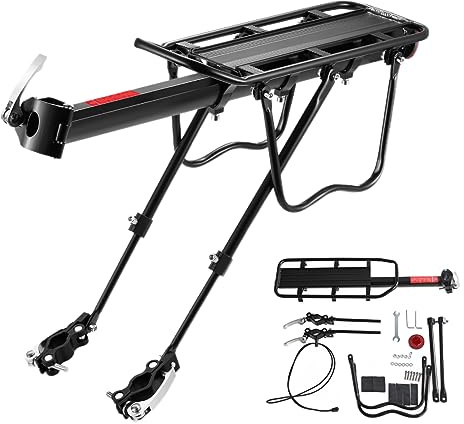 VARUN Portaequipajes para Bicicleta de montaña,Portaequipajes Universal de Aleación de Aluminio,para MTB de 24-29 Pulgadas
