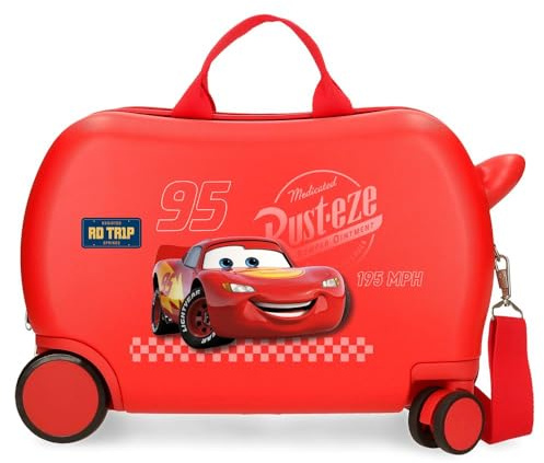 Joumma Bags, Disney Cars RD Trip, Valigia Cabina, Valigia per bambini, Realizzata in ABS, un materiale rigido e leggero, ruote doppie a rotazione multidirezionale, chiusura a combinazione laterale.,
