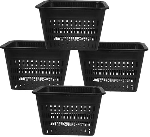 YARNOW 4pezzi Vasi Di Rete in Plastica Riutilizzabili Tazze Per Piantare Cestini Per Piante Idroponiche Adatti Ortaggi e Resistenti All Usura e Pratici Balcone