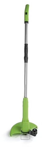 EASYmaxx Akku-Rasentrimmer | Kabelloses Rasentrimmen mit langanhaltendem Akku | Höhenverstellbarer Teleskopgriff | Blumenschutz und schneller Klingenwechsel durch Kabelbinder-Design