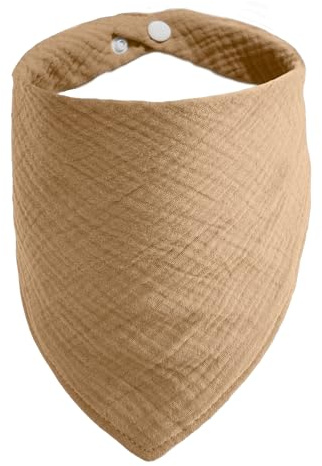 ICEMOOD Bandana Chien Marron – Coton Fermeture Pression, Écharpe Petit Chien, 3-15 kg