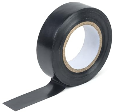 PRENDELUZ Schwarzes PVC-Isolierband, 20 m x 25 mm, Mehrzweck