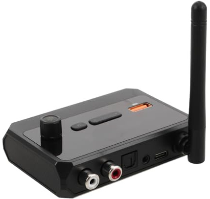 Vaguelly Adattatore Wireless Audio Digitale con Display Digitale e Ingressi Ottici per Streaming Sonoro Stabile Ricevitore e