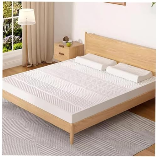Queen Mattress Topper, 7-Zone Natural Latex Mattress Topper, Foldable Tatami Slow Rebound Mattress with Mattress Cover - Full Size,3in,135x190cm(53x75in)
