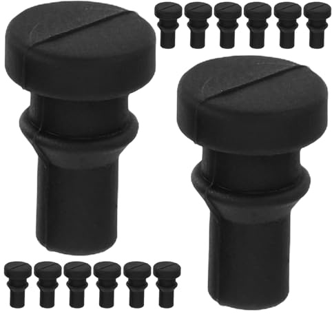 DOITOOL Patas de Silicona Antideslizantes Negras 6mm para Olla de Cocción Lenta, 32 Piezas, Accesorios de Inserción Resistentes al Calor, Repuestos Compatibles para Electrodomésticos
