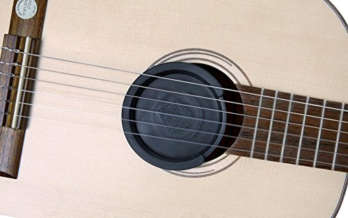 GEWA Feedback Stop Guitare de Concert – Bouchon Anti-Feedback pour Rosace Ø 85 mm – Disque en Caoutchouc contre le Larsen – Pour Guitare Classique et Guitare de Concert (83–86 mm) - noir