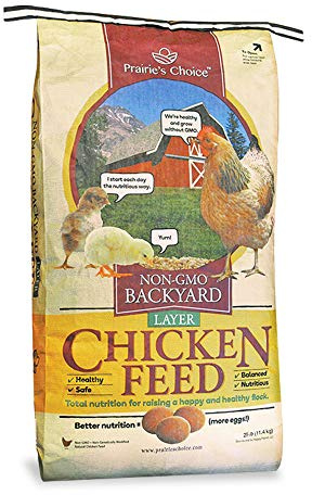 Prairie's Choice Non-GMO Backyard Chicken Feed - Layer Formula, 25lbs