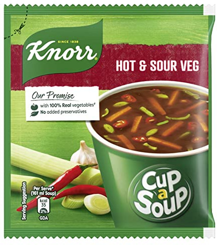 Knorr Veg Hot and Sour Cup-A-Soup 11 Gm