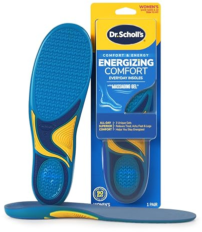 Dr. Scholl's Dr. Scholl's Comfort and Energy Massaging Gel Insoles for Women, 1 Pair, Size 6-10 1 Pair (New)